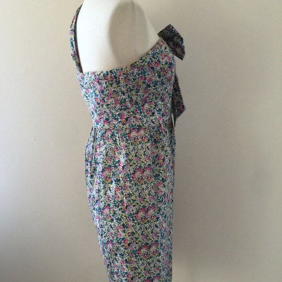 J.CREW Petite One-shoulder Tie Dress in Liberty® Claire-Aude Floral - Picture 3 of 9